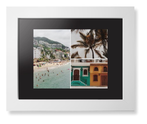 Gallery of Three Framed Print, White, Contemporary, Black, Black, Single piece, 8x10, Multicolor, multi