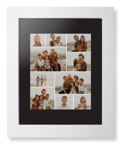 Gallery of Ten Framed Print, White, Contemporary, None, Black, Single piece, 8x10, Multicolor, multi