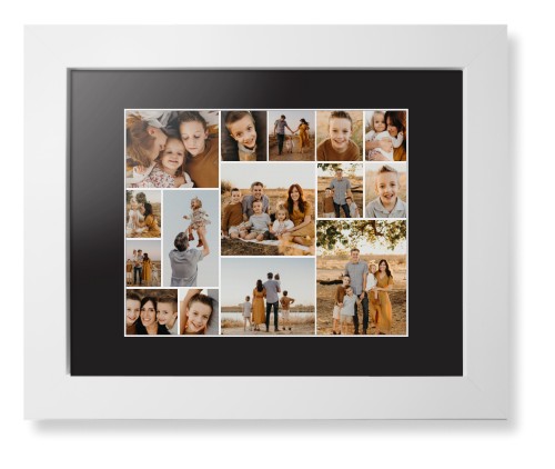 Gallery of Fifteen Framed Print, White, Contemporary, White, Black, Single piece, 8x10, Multicolor