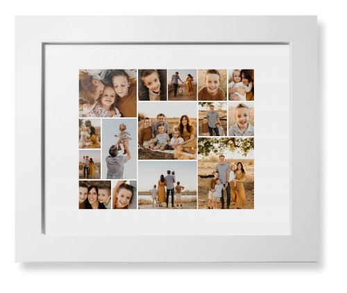 Gallery of Fifteen Framed Print, White, Contemporary, White, White, Single piece, 8x10, Multicolor, multi