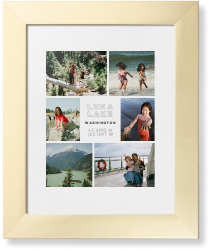 Modern Adventure Gallery Of Six Framed Print, Matte Gold, Contemporary, White, White, Single piece, 8x10, Multicolor