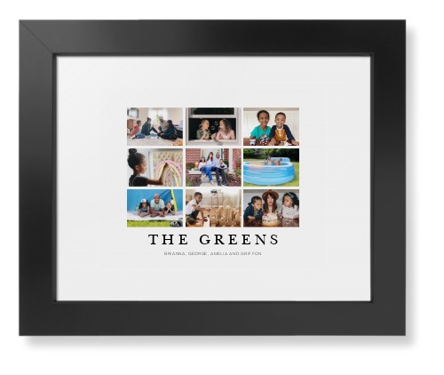Modern Grid Gallery of Nine Framed Print, Black, Contemporary, White, White, Single piece, 8x10, Multicolor