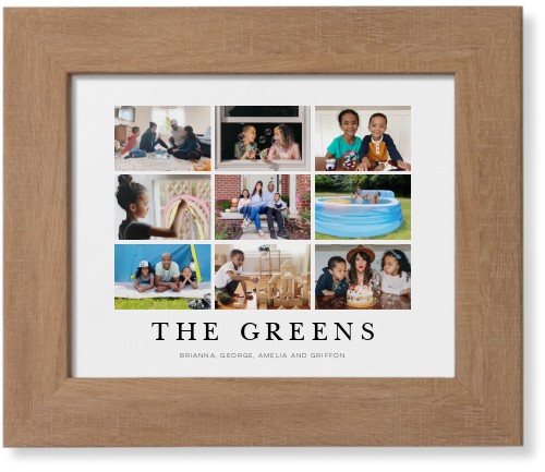 Modern Grid Gallery of Nine Framed Print, Natural, Contemporary, None, None, Single piece, 8x10, Multicolor