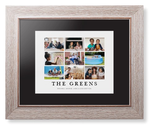 Modern Grid Gallery of Nine Framed Print, Rustic, Modern, None, Black, Single piece, 8x10, Multicolor