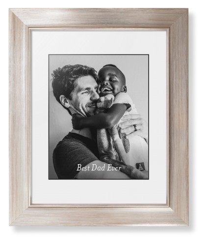 Gradient Portrait Framed Print, Metallic, Modern, Black, White, Single piece, 8x10, White, white