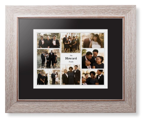 Modern Family Collage Framed Print, Rustic, Modern, None, Black, Single piece, 8x10, White, white