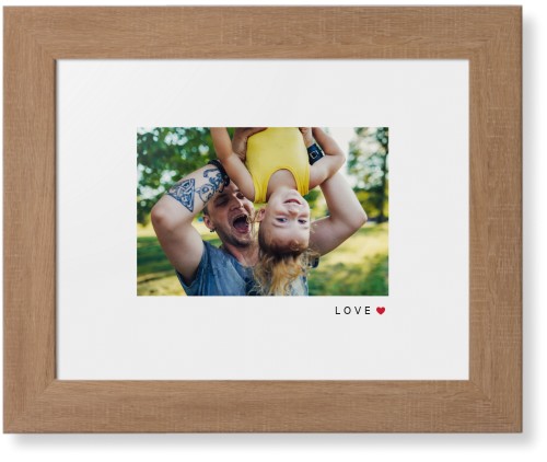Modern Love Heart Framed Print, Natural, Contemporary, None, White, Single piece, 8x10, White, white