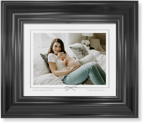 Whimsical Border of One Framed Print, Black, Classic, None, None, Single piece, 8x10, Gray, silver