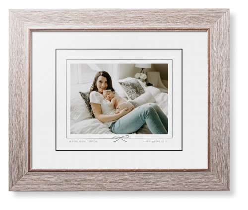 Whimsical Border of One Framed Print, Rustic, Modern, Black, White, Single piece, 8x10, Gray