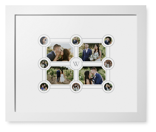 Vintage Family Tree Framed Print, White, Contemporary, White, White, Single piece, 11x14, White, white