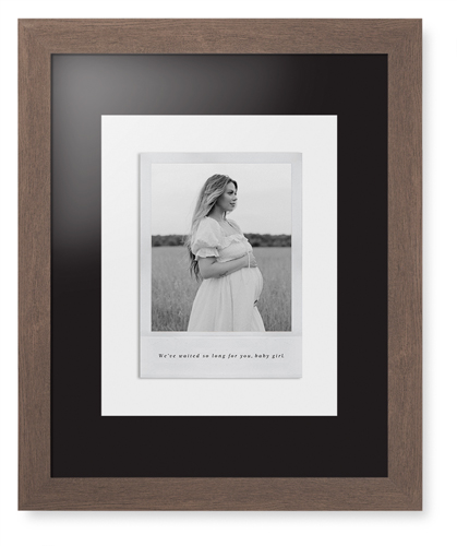 Simple Photo Frame Framed Print, Walnut, Contemporary, Black, Black, Single piece, 11x14, White