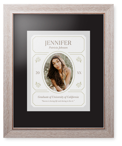 Vintage Stationery Frame Framed Print, Rustic, Modern, None, Black, Single piece, 11x14, Gray