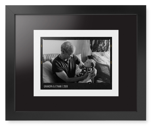Film Frame Framed Print, Black, Contemporary, Black, Black, Single piece, 11x14, White, white