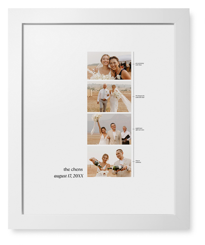 First Year Timeline Framed Print, White, Contemporary, White, White, Single piece, 11x14, White