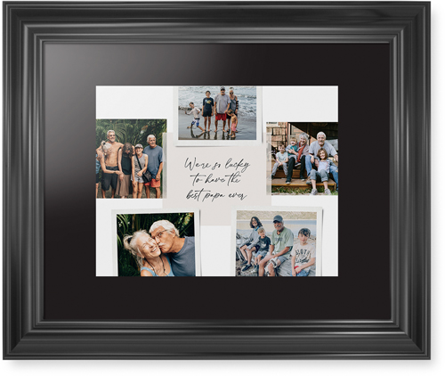 Handwritten Note Collage Framed Print, Black, Classic, Black, Black, Single piece, 11x14, White, white