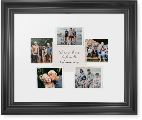 Handwritten Note Collage Framed Print, Black, Classic, White, White, Single piece, 11x14, White