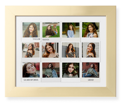 Photo Memories Framed Print, Matte Gold, Contemporary, None, None, Single piece, 11x14, White