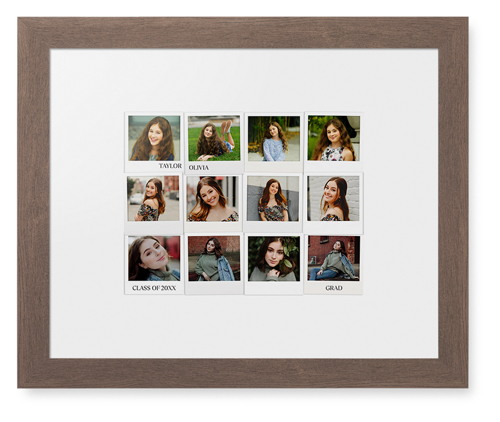 Photo Memories Framed Print, Walnut, Contemporary, None, White, Single piece, 11x14, White, white