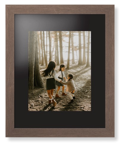 Photo Gallery Framed Print, Walnut, Contemporary, Black, Black, Single piece, 11x14, Multicolor