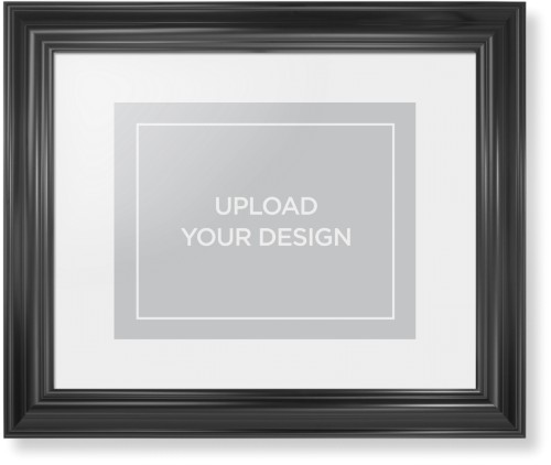 Upload Your Own Design Framed Print, Black, Classic, None, White, Single piece, 11x14, Multicolor