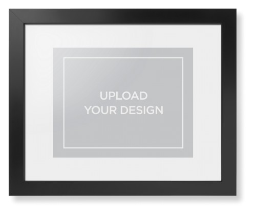 Upload Your Own Design Framed Print, Black, Contemporary, White, White, Single piece, 11x14, Multicolor, multi