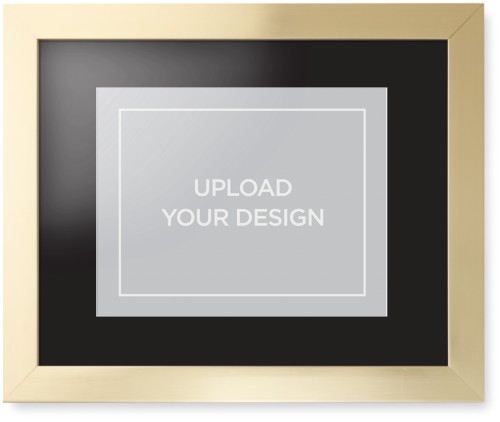 Upload Your Own Design Framed Print, Matte Gold, Contemporary, White, Black, Single piece, 11x14, Multicolor