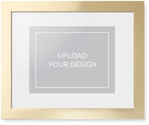 Upload Your Own Design Framed Print, Matte Gold, Contemporary, White, White, Single piece, 11x14, Multicolor, multi