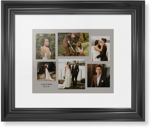 Gallery Collage of Six Framed Print, Black, Classic, White, White, Single piece, 11x14, Multicolor