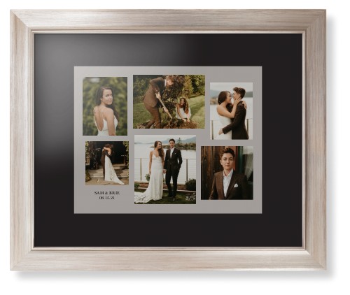 Gallery Collage of Six Framed Print, Metallic, Modern, None, Black, Single piece, 11x14, Multicolor