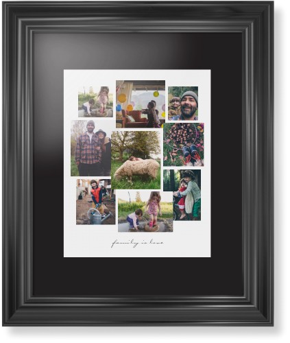 Gallery Collage of Nine Framed Print, Black, Classic, Black, Black, Single piece, 11x14, White, white