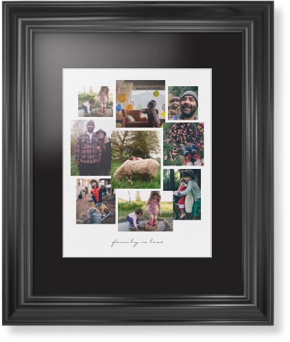 Gallery Collage of Nine Framed Print, Black, Classic, White, Black, Single piece, 11x14, White, white