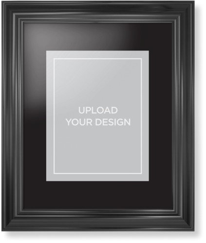 Upload Your Own Design Portrait Framed Print, Black, Classic, None, Black, Single piece, 11x14, Multicolor, multi