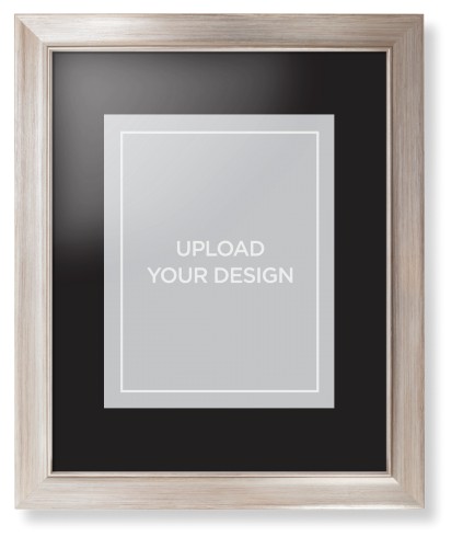 Upload Your Own Design Portrait Framed Print, Metallic, Modern, Black, Black, Single piece, 11x14, Multicolor, multi