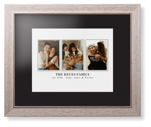 Classic Trio Framed Print, Rustic, Modern, None, Black, Single piece, 11x14, White