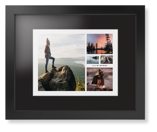 Hero Collage Framed Print, Black, Contemporary, White, Black, Single piece, 11x14, Multicolor