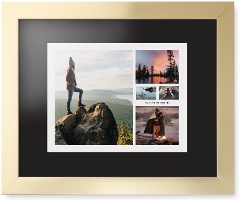 Hero Collage Framed Print, Matte Gold, Contemporary, Black, Black, Single piece, 11x14, Multicolor, multi