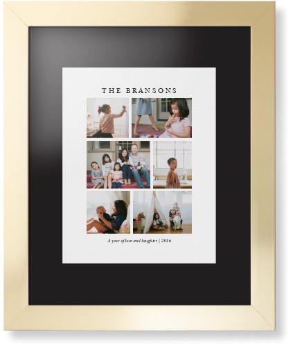 Gallery Montage of Memories Framed Print, Matte Gold, Contemporary, None, Black, Single piece, 11x14, White