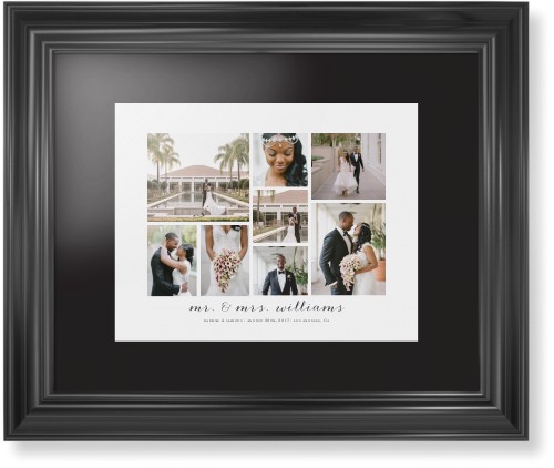 Clean Gallery Collage of Eight Framed Print, Black, Classic, Black, Black, Single piece, 11x14, Multicolor