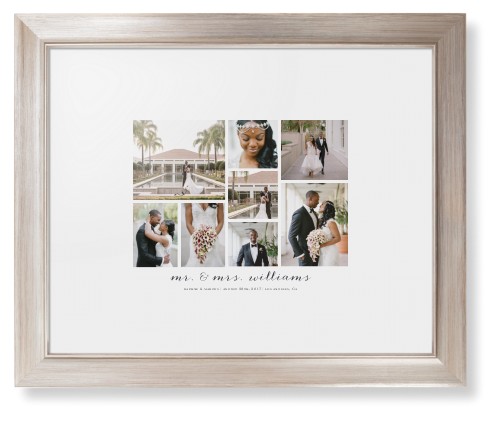 Clean Gallery Collage of Eight Framed Print, Metallic, Modern, None, White, Single piece, 11x14, Multicolor