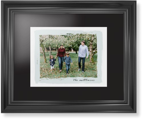 Brush Stroke Border Framed Print, Black, Classic, Black, Black, Single piece, 11x14, Gray, air