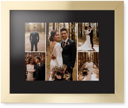 Gallery of Five Framed Print, Matte Gold, Contemporary, None, Black, Single piece, 11x14, Multicolor, multi