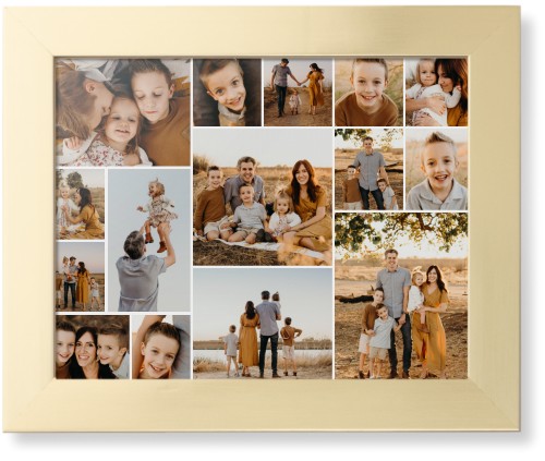 Gallery of Fifteen Framed Print, Matte Gold, Contemporary, None, None, Single piece, 11x14, Multicolor