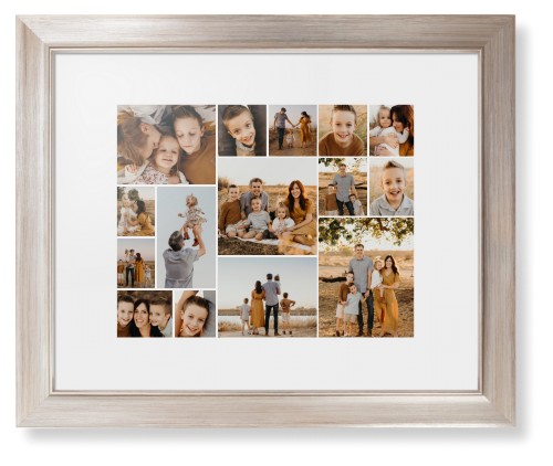 Gallery of Fifteen Framed Print, Metallic, Modern, None, White, Single piece, 11x14, Multicolor, multi