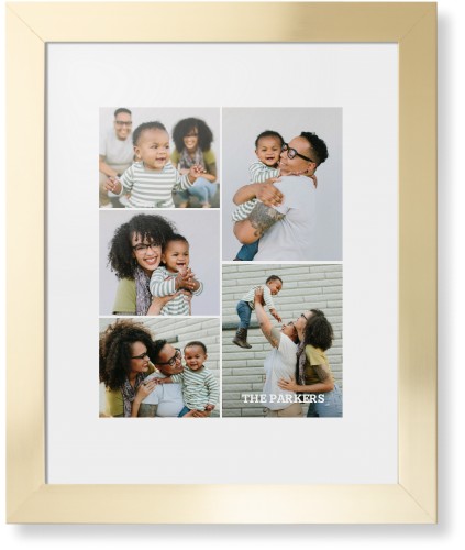 Gallery of Five Portrait Framed Print, Matte Gold, Contemporary, None, White, Single piece, 11x14, Multicolor, multi