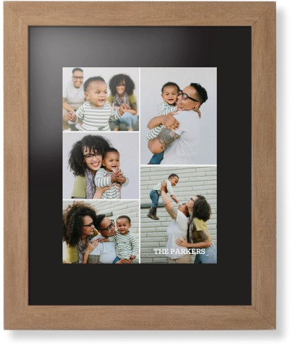 Gallery of Five Portrait Framed Print, Natural, Contemporary, Black, Black, Single piece, 11x14, Multicolor, multi