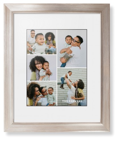 Gallery of Five Portrait Framed Print, Metallic, Modern, Black, White, Single piece, 11x14, Multicolor