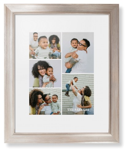 Gallery of Five Portrait Framed Print, Metallic, Modern, White, White, Single piece, 11x14, Multicolor, multi