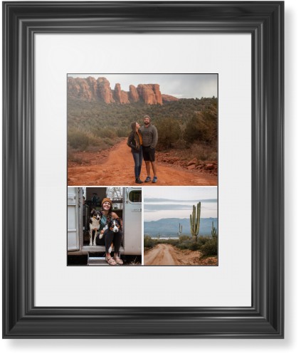 Gallery of Three Portrait Framed Print, Black, Classic, Black, White, Single piece, 11x14, Multicolor, multi