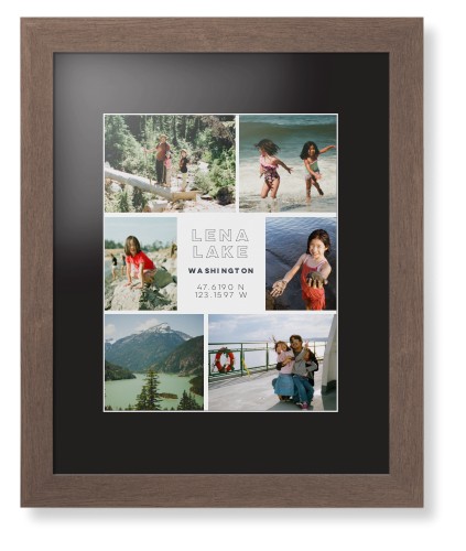 Modern Adventure Gallery Of Six Framed Print, Walnut, Contemporary, White, Black, Single piece, 11x14, Multicolor