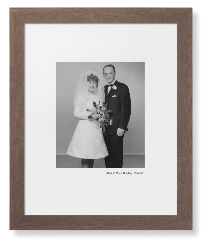 Modern Gallery of One Portrait Framed Print, Walnut, Contemporary, White, White, Single piece, 11x14, Multicolor